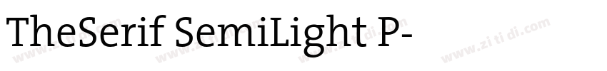 TheSerif SemiLight P字体转换